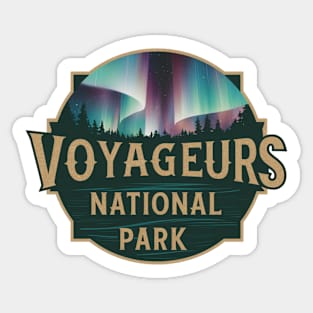 Voyageurs National Park Aurora Borealis Emblem Sticker